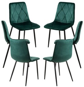 Pack 6 Cadeiras Lyke Veludo - Verde