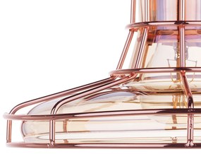 Candeeiro de teto em vidro cor de âmbar e metal cor de cobre TORRE Beliani