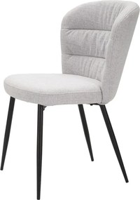 CONJUNTO 2 CADEIRAS LOSANNA 58X60,5X85 CM CINZENTO E PRETO