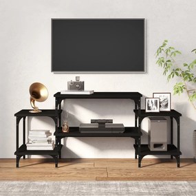 Móvel de TV 117x35x52 cm derivados de madeira preto