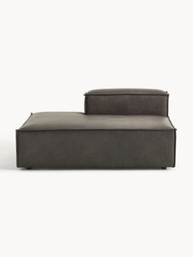 Módulo chaise longue em pele Lennon