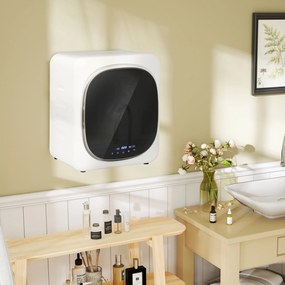 Máquina de Secar por Exaustão 4 kg 800W com Ecrã Tátil, Controlo de Tempo e Temperatura, Secagem Uniforme, Branco