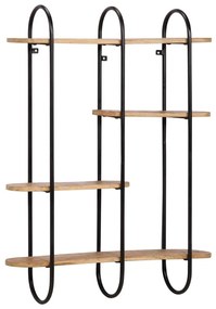 vidaXL Prateleira 90x20x116,5 cm manga de madeira áspera maciça