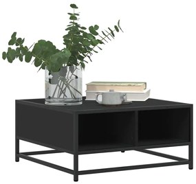 Mesa de centro 60,5x60,5x30 cm derivados de madeira/metal preto