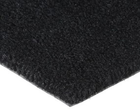Tapete de porta 90x150 cm fibra de coco tufada preto