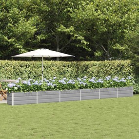 vidaXL Floreira Cinzento-claro 480 x 50 x 45 cm Aço Galvanizado