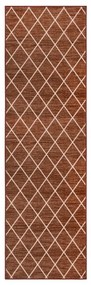 vidaXL Tapete/passadeira 80x350 cm castanho-escuro