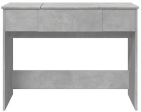 Toucador com espelho 100x45x76 cm cinzento cimento