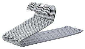 Pacote com 20 cabides de metal para calças SONGMICS com extremidade aberta e revestimento antiderrapante, economizadores de espaço, 38 cm de largura, cinza CRI04G-20