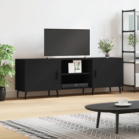 vidaXL Móvel para TV 150x30x50 cm derivados de madeira preto