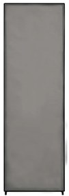 Roupeiro 87x49x159 cm tecido cinzento