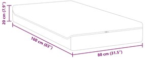 Colchões Branco, Cinza 80 x 160 cm