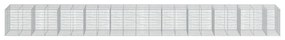 Cesto gabião com cobertura 1050x100x100 cm ferro galvanizado