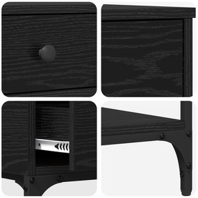 Mesa de Console Carvalho Preto 75x34.5x75 cm Madeira Engenheirada