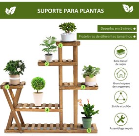 Suporte para Plantas Estante para Plantas de Madeira Estante para Flor