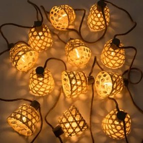 Guirlanda Com Luzes Led De Jardim E Carregador Solar De 7,40 M Ducrot Natural - Sklum