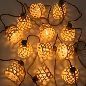 Guirlanda Com Luzes Led De Jardim E Carregador Solar De 8,40 M Ducrot Natural - Sklum