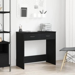 Mesa vidaXL Preta em Carvalho 80x40x75 cm em Madeira de Engenharia