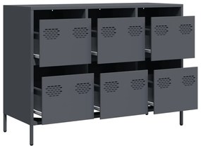 Aparador 101,5x39x73,5 cm aço laminado a frio antracite