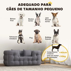 PawHut Cama para Cães Pequenos Cama para Animais de Estimação com 2 Al