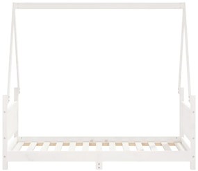 Estrutura de cama infantil 80x160 cm pinho maciço branco