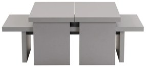 Mesa de Centro "Sanctuary" – Cinzento, 110x45x41,5 cm, Design Acolhedo