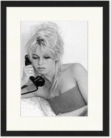 Fotografia emoldurada artesanal Brigitte on The Phone