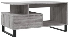 Mesa de centro 90x49x45 cm derivados de madeira cinzento sonoma