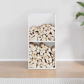 Suporte para lenha 40x30x80 cm aço laminado a frio branco