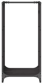 Suporte para lenha 40x30x80 cm aço laminado a frio preto