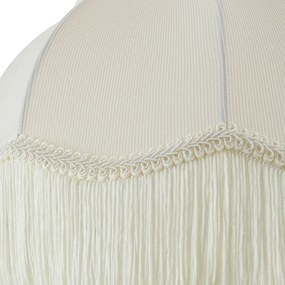 Abajur de tecido bege com interior branco 31,5/15/14 - Heritage