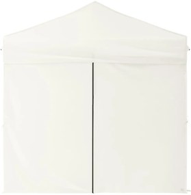Tenda para festas dobrável com paredes laterais 2x2 m creme