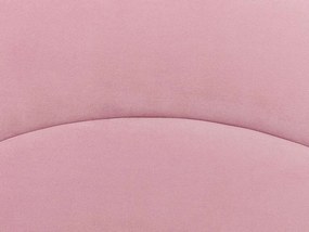 Cama de solteiro em veludo rosa 90 x 200 cm ANET Beliani