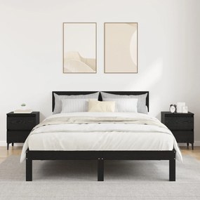 Mesas de Cama 2 pcs Carvalho Preto 40x35x50 cm Madeira Engenharia