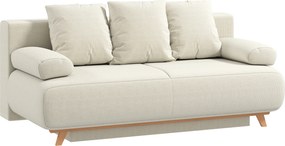 HOMCOM Sofá-cama com encosto reclinável, função cama, espaço de arrumação oculto e revestimento cotelê, Bege | Aosom Portugal