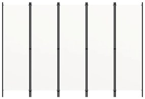 Divisória de quarto com 5 painéis 250x180 cm branco