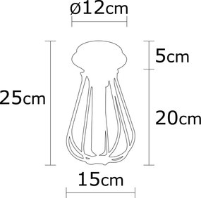 Chandelier Fetiye – Preto – 15 cm x 25 cm