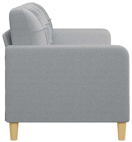 Sofá de 3 lugares 180 cm tecido cinza-claro