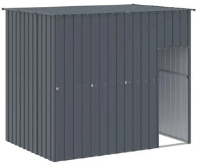 Casota p/ cães c/ parque 214x865x181 cm aço galvaniz. antracite