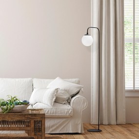 Candeeiro de Pé Viran – Preto e Creme – 27 x 27 x 146 cm