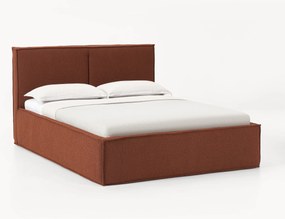 Cama estofada em bouclé com arrumação Dream