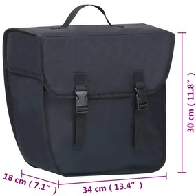 Alforge para bicicleta impermeável 21 L preto