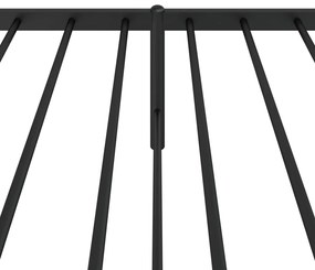 Estrutura de cama com cabeceira 90x190 cm metal preto