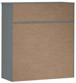 Armário Alto Eva em Pinho Maciço - Cinzento - Design Escandinavo