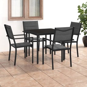 vidaXL 5 pcs conjunto de jantar para exterior aço
