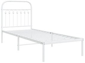 Estrutura de cama sem colchão com cabeceira 75x190 cm branco