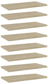 vidaXL Prateleiras estante 8pcs 40x20x1,5cm contraplacado cor carvalho