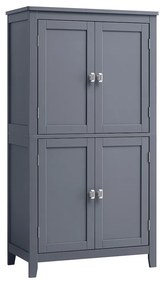 Armário de casa de banho com portas e prateleiras ajustáveis | VASAGLE | 60 x 30 x 110 cm | BBC552G01.