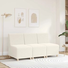 Poltrona sem braços 55 cm tecido encaracolado tipo lã creme