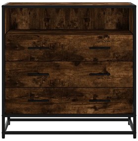 Cómoda com 1 Prateleira Aberta e 3 Gavetas - 70x41x70 cm - Derivados M